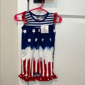 Little Me Stars and Stripes Kids One Piece